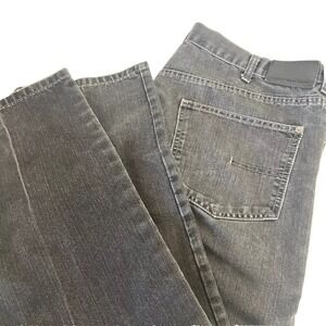 Men's  Calvin Klein slim straight stretch‎ black jeans 38 Acid Wash